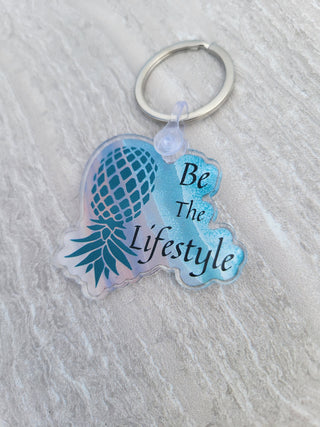 Be the Lifestyle Upside Down Pineapple Keychain / Swinger lifestyle decor / Tropical Lifestyle