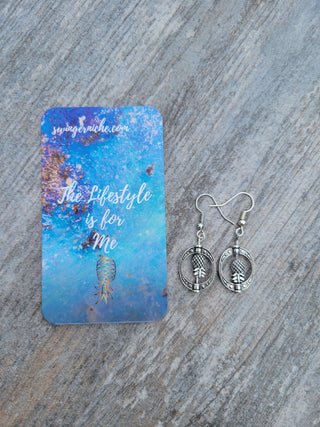 Upside Down Pineapple Spinner Earrings / Swinger Lifestyle Jewelry / Statement Earrings