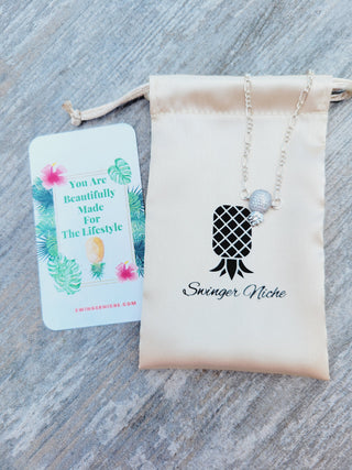 Pineapple Necklace / Upside-Down Pineapple Swinger Necklace / Alternative lifestyle Necklace / Mutliple Length Options / Silver Colored