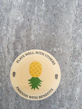 Friends with Benefits and Play Well with Others Sticker / Swinger lifestyle sticker or decal / Thick, durable and weatherproof
