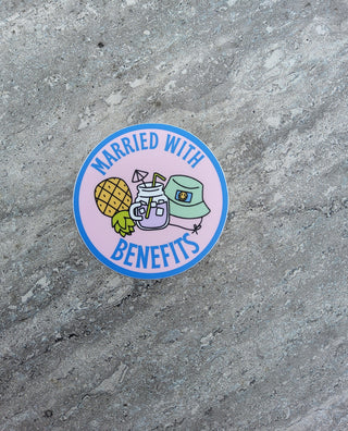 Married with Benefits sticker for the Swinger Lifestyle