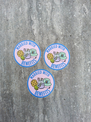 Married with Benefits sticker for the Swinger Lifestyle