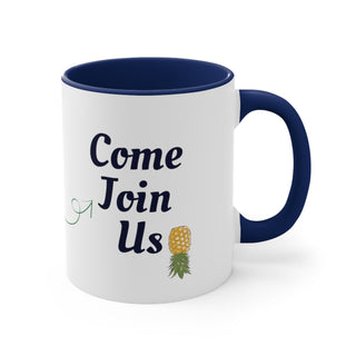 An Orgy Map Mug / Group Party Mug / Funny Accent Coffee Mug, 11oz / Upside Down Pineapple Mug / 4 Color Options