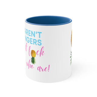 We aren't swingers we just f people who are / Accent Coffee Mug, 11oz / 5 Color Options
