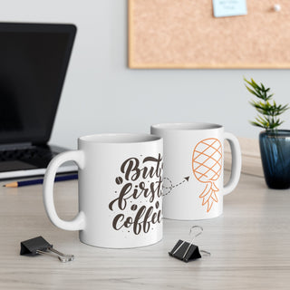 But first coffee with an upside down pineapple for the Swinger Lifestyle / Ceramic Mug 11oz