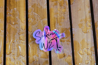 Soaking Wet Sticker / Holographic, Durable, Think and Waterproof / Tumbler Sticker