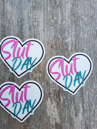 Slut Day Sticker, Bachelorette Party Gift, Sexy Gift, Lifestyle Sticker, Alternative Life