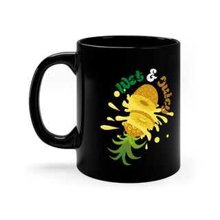 Wet & Juicy Upside Down Pineapple 11oz Black Mug / Swinger Drinkware