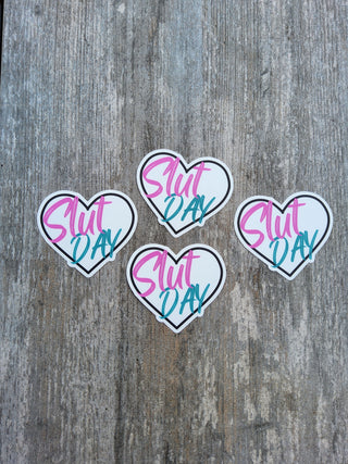 Slut Day Sticker, Bachelorette Party Gift, Sexy Gift, Lifestyle Sticker, Alternative Life