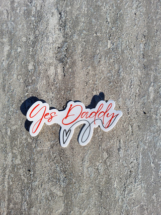 Yes Daddy and Good Girl Sticker Set / Lifestyle / BDSM / Submissive / Weatherproof, Thick, and Durable