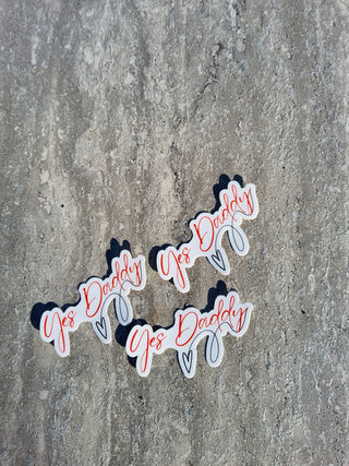 Yes Daddy and Good Girl Sticker Set / Lifestyle / BDSM / Submissive / Weatherproof, Thick, and Durable