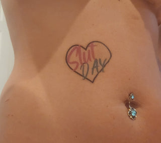 Temporary Tattoo / Slut Day / 2.5" inches / Set Options