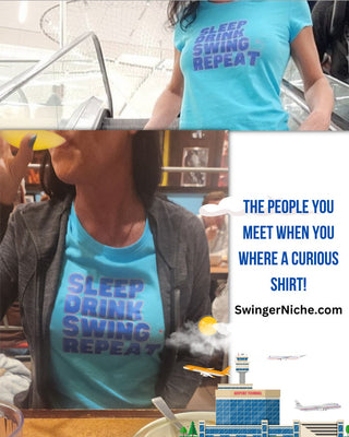 Sleep Drink Swing Repeat Short Sleeve Shirt / Swinger Lifestyle Shirt / Color Options