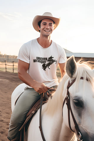 Unicorn Wrangler T Shirt / Unisex Jersey Short Sleeve Tee / Swinger Lifestyle Unicorn Shirt