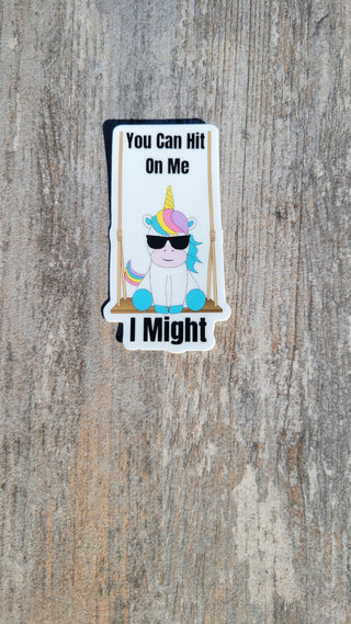 Unicorn Lifestyle Sticker / 3" Size / Swinging Unicorn for the Swinger Lifestyle