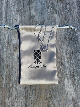 Silver-Colored Dainty Pineapple Pendant Anklet/Bracelet - Wear Upside Down for the Swinger Lifestyle