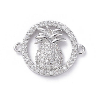 Silver-Colored Dainty Pineapple Pendant Anklet/Bracelet - Wear Upside Down for the Swinger Lifestyle