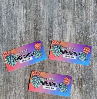 Welcome To The Pineapple Social Club Sticker for the Swinger Lifestyle