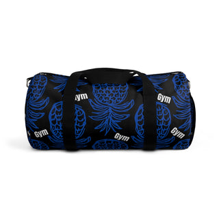 Upside Down Pineapple Duffle Gym Bag in Black and Blue - Swinger Lifestyle Must-Have