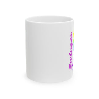 Colorful Swinger Pride Mug - Upside Down Pineapple Rainbow Cup for the Lifestyle, 11oz