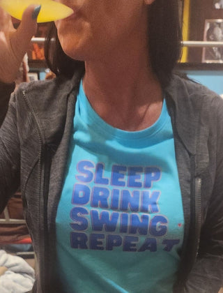 Sleep Drink Swing Repeat Short Sleeve Shirt / Swinger Lifestyle Shirt / Color Options