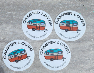 Unique Camper Decoration with Pineapple Design - Camping Enthusiast Sticker