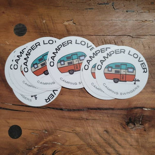 Unique Camper Decoration with Pineapple Design - Camping Enthusiast Sticker