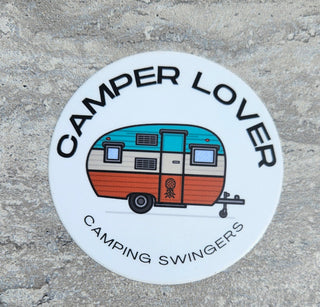 Unique Camper Decoration with Pineapple Design - Camping Enthusiast Sticker