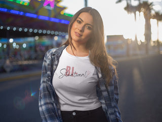 Bi Situational Crop Top in Fitted or Flowy Styles, Bi Pride Tee
