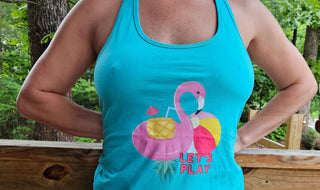 Let's Play upside down pineapple halter top / Fun summer poolside shirt in an aqua blue halter top / Swinger shirt for the lifestyle