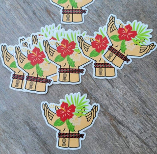BDSM Bondage with Hibiscus Flower Sticker, Upside-Down Pineapple on the Wrist, Swinger Lifestyle, Alternative Lifestyle