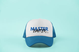 Master Baiter Blue Trucker Hat , Gift for Him, Funny Hat, Fishing Hat for Him, Adjustable