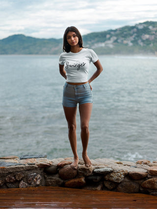 Swinger Crop Top, Wet T Shirt Contest, Resort Wear, Swinger Shirt for the Swinger Lifestyle