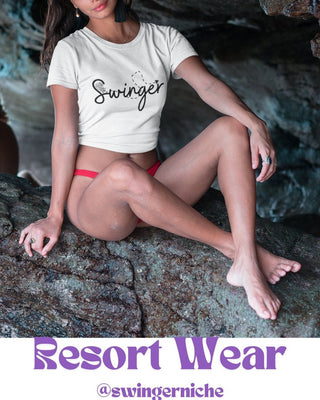 Swinger Crop Top, Wet T Shirt Contest, Resort Wear, Swinger Shirt for the Swinger Lifestyle