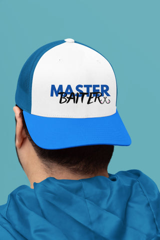 Master Baiter Blue Trucker Hat , Gift for Him, Funny Hat, Fishing Hat for Him, Adjustable