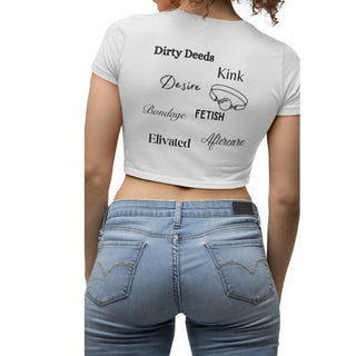 BDSM Kink Fetish Crop Top for the Lifestyle, Upside Down Pineapple Tee, Double Sided Crop Top for the BDSM Community, Gift for her