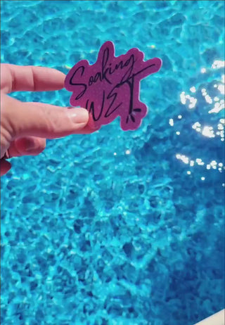 Soaking Wet Sticker / Holographic, Durable, Think and Waterproof / Tumbler Sticker